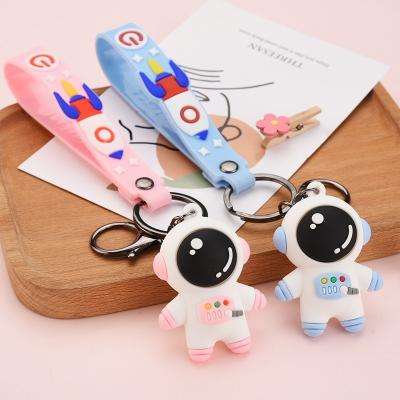 China Cute Souvenir PVC Space Suit Soft Rubber Key Chain for sale