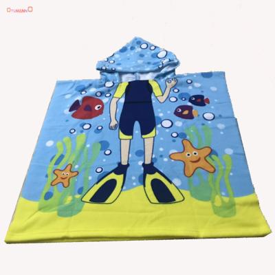 China Custom Baby Unicorn Kid Microfiber Bath Hooded Beach Towels QUICK DRY for sale