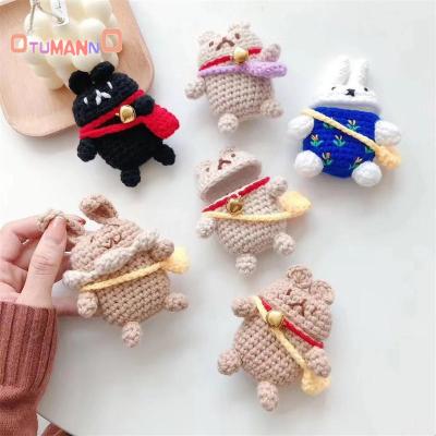 China Souvenir Knitted Rabbit Cartoon Earphone Protective Case For Airpods for sale