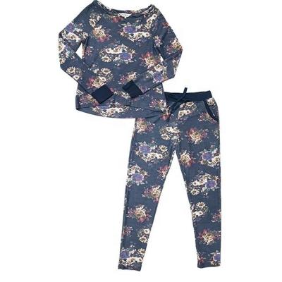 China Hot Selling Casual Women's Casual Floral Printed Wide Leg Stretch High Waisted Pajama Pants Pants Sets QUICK DRY for sale