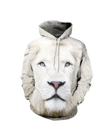 China 3d hoodie print mens sweatshirts 70% cotton 30% polyester lion fashionable hoody mens hoodies Anti-wrinkle for sale