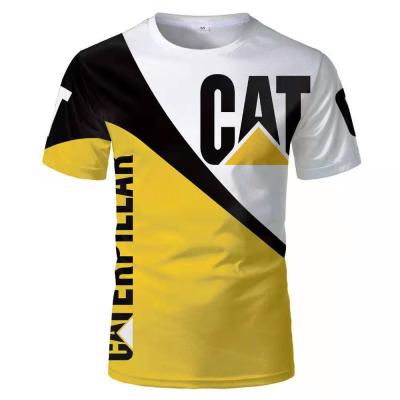 China Anti-wrinkle neck print sublimation polyester summer full round t-shirt t-shirt sports wear t-shirt for sale