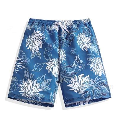 China Anti-Wrinkle Summer Cotton Men's Casual Loose Big Size Men Shorts Mens Gym Floral Print Shorts for sale