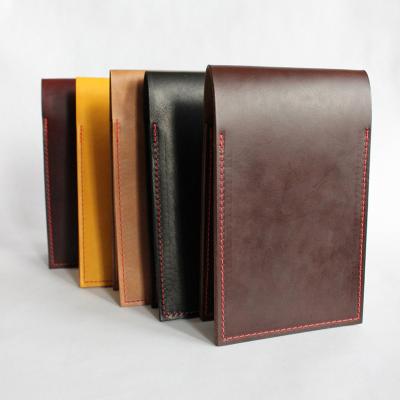 China Outdoor Golf Activity Score Card Holder Custom Golf Yardage Leather Book Cover for sale