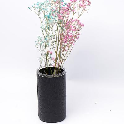 China High quality wholesale high quality decor of 2021 vases new vase design flower custom leather glass vase for sale