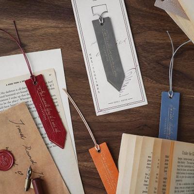 China Custom China VE Leather Bookmarks With Arrow Shape And Tassel for sale