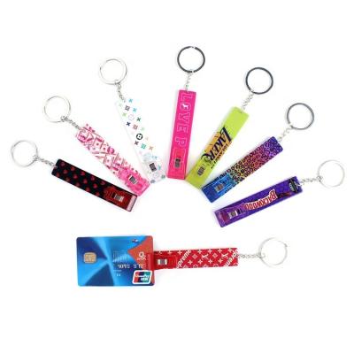 China 2022 New Arrival Plastic Puller Acrylic Material Custom Your Own Credit Card Grabber Key Chain For Long Nails for sale