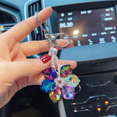 China llaveros Cute Crystal Crafts Snowflake Europe Key Chain Accessories Women Key Chain Pendants and Charms for Girl Car Bags Keyring for sale