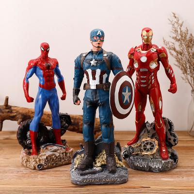 China Hot Sale America 3D Resin Caricature Marvel Movie Star Hero Action Figure on Table Desk for Business Gift and Promotional Gifts for sale