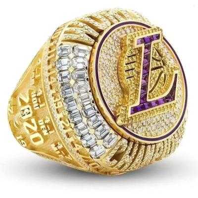 China America 2022 Fashion Los Angeles Lakers James NBA Championship Ring Alloy Special Commemorative Shimmer Ring For Basketball Fans for sale