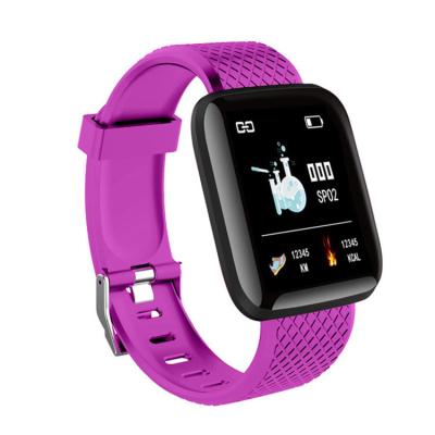 China Factory Wholesale Low Price Multiple Colour Touch Screen Smart Watch Sport Fitness Tracker Heart Rate Monitor 116 Plus Bracelet Te koop