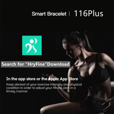 China Factory Price Hot Selling Heart Rate Tracker Smart Watch Blood Pressure Blood Oxygen Monitor 116 Plus Bracelet For Android IOS Te koop