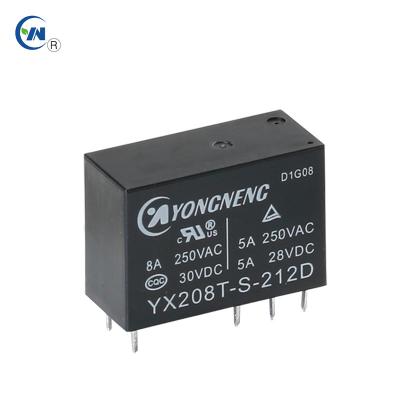 China Double epoxy electromagnetic contact 12 volt mini refrigerator relay price safety power electrical protection 12v relay price for sale