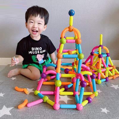 China DIY Practice Smart Magnetic Rods Toys , Children's Magnetic Diy Buildings Building Block Toys for sale