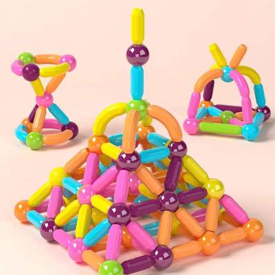 China Creative Magnetic DIY Practice Kids Intelligence Study Balls And Sticks Toys 3D DIY Building Block Set for sale