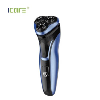 China Household Icarus Three Individually Floating Rotary Heads Automatic Man Shaver Trimmer for sale