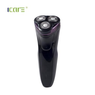 China Household Icarus Three Individually Floating Rotary Heads Automatic Man Shaver Trimmer for sale