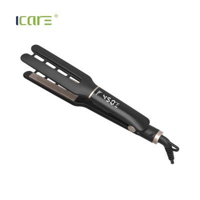 China New Design Commercial Good Quality Ceramic Coated Display Flat Temperature LED Flat Iron Hair Straightener for sale