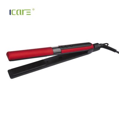 China 1 houre auto shut-off function; Newest Design Ceramic Handle Lock Function Hair Straightener Good Quality Professional For Salon Use Flat Iron for sale