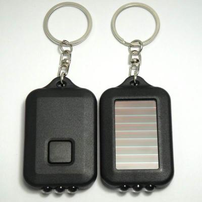 China ABS Plastic Exit Door Plastic Solar Key Chain With 3 LED Lights for sale