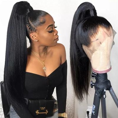 China Body Wave/Brazilian Curly /Straight/ Straight/Water Wave/Deep Wave Hair Wigs Pre Plucked Curly 360 Full Lace Frontal Wig Natural Color Water For Black Women for sale