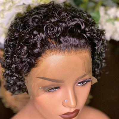 China Jarin Hot Sale Brazilian Pixe Curly Curl Short Wigs 6inches 100% Virgin Hair Glueless Hair Wigs Factory Vendofor Raw Color Women for sale