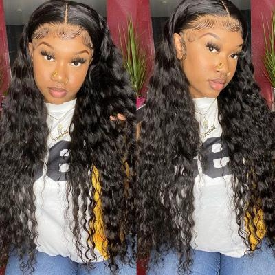 China Jarin Deep Wave 360 ​​Lace Front Wigs Pre Plucked With Baby Hair HD Body Wave Lace Glueless Virgin Brazilian Raw Hair For Black Women for sale