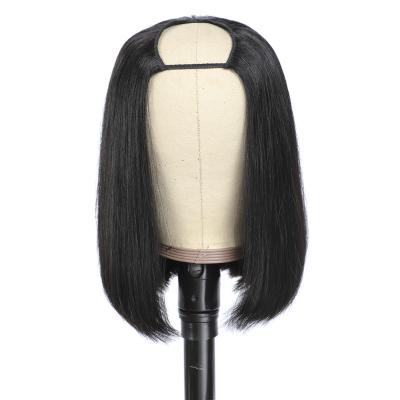 China Brazilian Straight Remy Non Lace Colored Women 180% Density Bob Human Hair Wigs For Short Hair 8-14Inch U Part Wig for sale