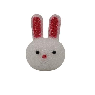 China Easter Bunny Crystal Particle Night Light Children's Bedroom Lamp Wholesale EVA Rabbit Lamp Decorative Gifts For Kids 9.5*8.3*12.9CM for sale