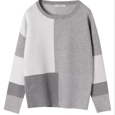 China 2021 Autumn And Winter New Design Style Quilting Anti-pilling Sweater Knitted 100% Sweater For Women for sale