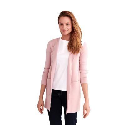 China Rough anti-pilling knit cardigan women's sweatshirt 2021 custom women's pink knit cardigan women's sweatshirt for sale