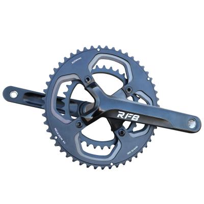 China Road Bikes Bike Crankset Axis Laser Logo 10/11s 34/44t 155mm Road Bike/Cnc Road Bike/Hollow Bike Crankset for sale