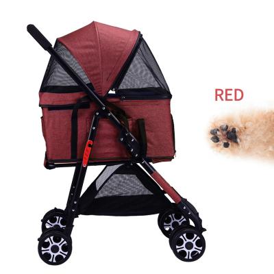 China Lightweight Portable High Density Pet Trolley Oxford Cloth Dogs Or Stroller Luxurious Easy Carry Cats Stroller Pets for sale