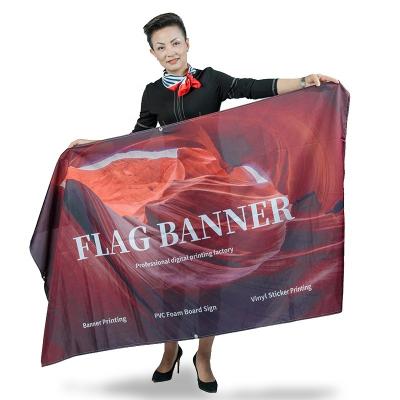 China Good quality hanging fabric banner flag banner wholesale printing service in shenzhen for sale