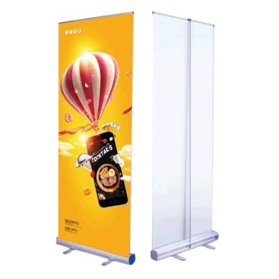 China Advertising Roll Up Free Standing Aluminum Banner Stand Up Economical Roll Up Stand for sale