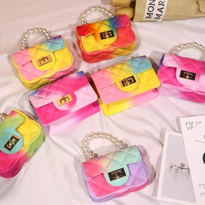 China Fashion Cute Colorful Coin Jelly Purses Jelly Bag Little Girls Child Silicone Mini Sling Bags For Girls for sale