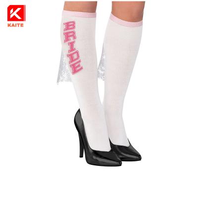 China KT3-A1122 Breathable Bridal Socks Bride Socks Bridesmaid Socks for sale