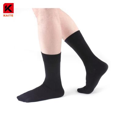 China KT-BZ-0403 Antibacterial Black Cotton Men's Socks Black Men's Socks 100% Black Socks for sale