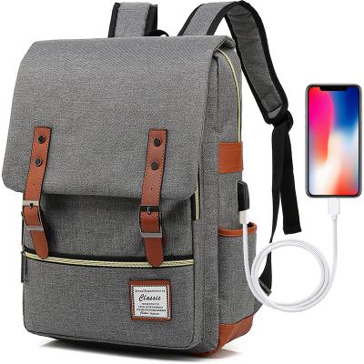 China With USB Hot Selling Custom Women Men Backpack School Students University Anti Theft Laptop Backpack Bag for sale