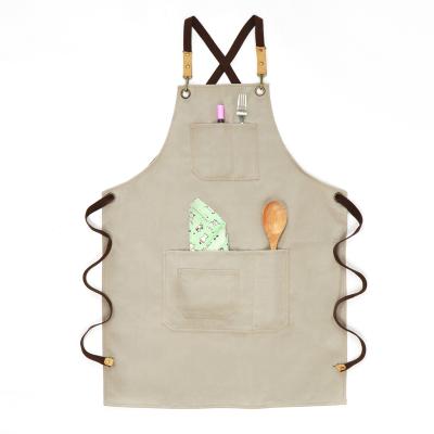 China Eco-friendly Garden Canvas Apron Tool Housework Goo Helper Kitchen Apron for sale