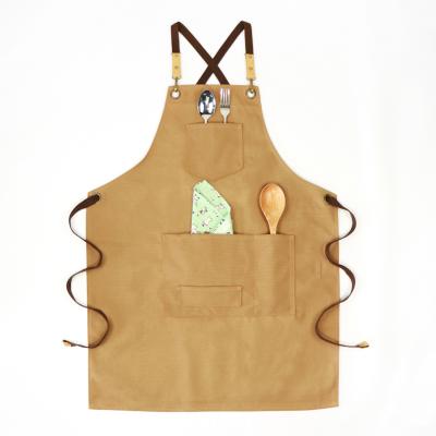 China Eco-friendly Classic Canvas Apron Universal Work Apron Cheap Bartender Apron for sale