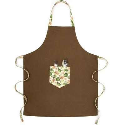 China New Design AZOIC Free Original Style Factory Digital Printing Kitchen Cooking Cotton Apron For Home for sale