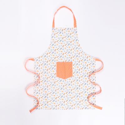 China Factory AZO Free Customization Printed Pattern Pure Cotton Kitchen Coffee Cotton Apron for sale