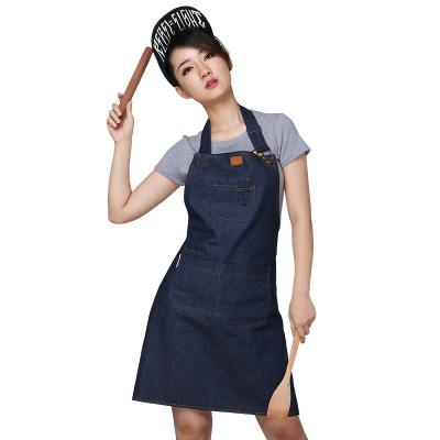 China AZOIC free custom made high quality men and women denim apron for sale apron for sale