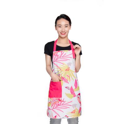 China 2021 Wholesale high quality multi canvas polyester cheap bulk function apron with flower printing for sale