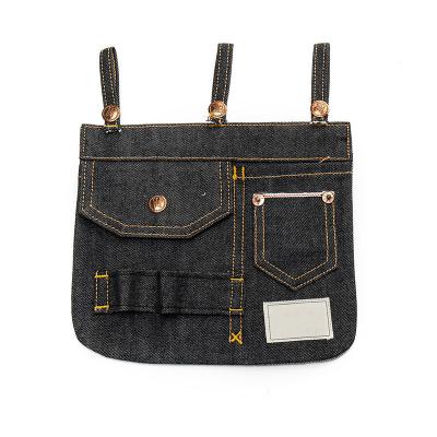 China Heavy Storage Denim Primary Color Fabrics Storage Bags Work Pockets Kits Waist Outdoor Tool Bag for sale