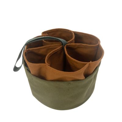 China Storage Heavyweight Thicken Canvas Double Layer Material Classification Storage Tool Bag for sale