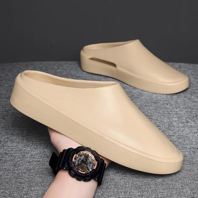 China Fashion Trend Men's Shoes Breathable Half Slippers Summer Wear Lovers' Leisure Beach Sandals Without Heels Anti Slip Baotou Lazy Slippers for sale