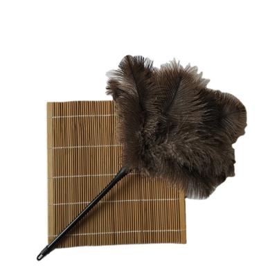 China Decorations Good Quality Household Cleaning Tools 36cm Grey Ostrich Feather Duster for sale