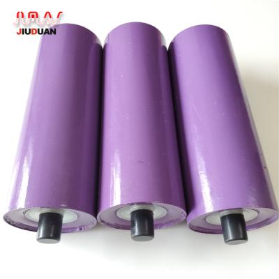 China Building Material Shops 76mm 89mm Steel Pipe Suspended Conveyor Idler Roller Carrier for sale